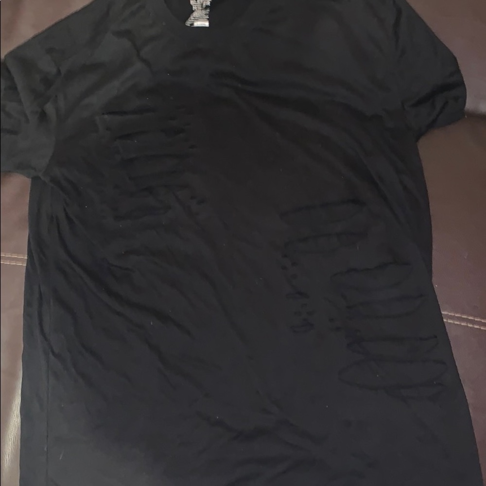 Black ripped t-shirt